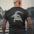 ヤモリ 爬虫類 モチーフ カラフル トカゲ メンズTシャツ バックプリント 高齢者への贈り物