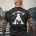 ラサ・アプソ・マム・ダッド・ドッグ-面白いエイリアンufo メンズTシャツ バックプリント 高齢者への贈り物