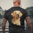 ラブラドールレトリバー 犬 モチーフ ペット ラブラドールレトリバー メンズTシャツ バックプリント 高齢者への贈り物