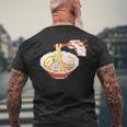 ラーメン ドット絵 メンズTシャツ バックプリント 高齢者への贈り物