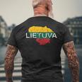 リトアニア国旗 Lietuva アンティーク調 メンズ レディース キッズ メンズTシャツ バックプリント 高齢者への贈り物