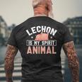 レチョンは私の精神動物です面白いですlechon Pinoy メンズTシャツ バックプリント 高齢者への贈り物