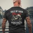 レトロマン島ttレースヴィンテージバイクレース メンズTシャツ バックプリント 高齢者への贈り物