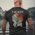 レトロ・カラオケ・シング・パーティー・ミュージック For Karaoke King メンズTシャツ バックプリント 高齢者への贈り物