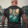 レンピカセルフポートレートの絵画autoportrait タマラ・ド・レンピッカ メンズTシャツ バックプリント 高齢者への贈り物