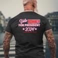 ロムニー大統領 2024 メンズTシャツ バックプリント 高齢者への贈り物