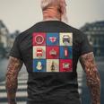 ロンドンバス スカイライン イギリス国旗 ユニオンジャック メンズTシャツ バックプリント 高齢者への贈り物
