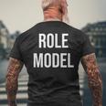 ロールモデル メンズTシャツ バックプリント 高齢者への贈り物