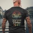 ヴィンテージ 1965年 誕生日 60歳 ヤシの木 レトロ メンズTシャツ バックプリント 高齢者への贈り物