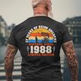 ヴィンテージ 37歳の誕生日 37歳の釣り愛好家 1988年生まれ メンズTシャツ バックプリント 高齢者への贈り物