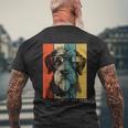 ヴィンテージ ジャイアント シュナウザー 犬 ママ パパ キッズ メンズ レディース メンズTシャツ バックプリント 高齢者への贈り物