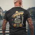 ヴィンテージ チカーノ Día De Los Muertos メンズTシャツ バックプリント 高齢者への贈り物