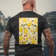 ヴィンテージ柄アート梨 メンズTシャツ バックプリント 高齢者への贈り物