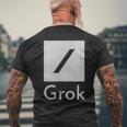 両面 Grok Ai 人工知能研究 メンズTシャツ バックプリント 高齢者への贈り物