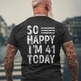 今日で41歳、おめでとう。 メンズTシャツ バックプリント 高齢者への贈り物