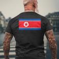 北朝鮮旗北朝鮮ピョンヤン。 メンズTシャツ バックプリント 高齢者への贈り物