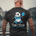 卓球 パンダ 卓球 メンズTシャツ バックプリント 高齢者への贈り物