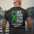 双極性障害彼女の戦いは私の戦い双極性障害 メンズTシャツ バックプリント 高齢者への贈り物