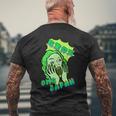 吃驚仰天 グリーン メンズTシャツ バックプリント 高齢者への贈り物