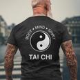 太極拳の心と体の健康のための陰陽師 メンズTシャツ バックプリント 高齢者への贈り物