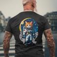 宇宙飛行士 02 宇宙飛行士 猫 メンズTシャツ バックプリント 高齢者への贈り物