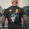 宇宙飛行士とレゴバルーンの冒険 メンズTシャツ バックプリント 高齢者への贈り物