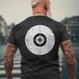 射撃ターゲットガン 射撃範囲 エアソフト ブルズアイ 楽しい メンズTシャツ バックプリント 高齢者への贈り物