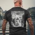怖い猫 エイリアン Ufo 宇宙愛好家 面白い メンズTシャツ バックプリント 高齢者への贈り物