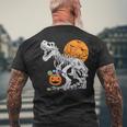 恐竜 T-Rex スケルトン 古代 科医 恐竜 怖い ハロウィン メンズTシャツ バックプリント 高齢者への贈り物
