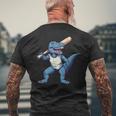 恐竜 野球 シーズン バット ボール パーク トレックス ディノ ホームラン ヒット メンズTシャツ バックプリント 高齢者への贈り物