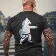 愉快な空手犬 日本のスピッツ メンズTシャツ バックプリント 高齢者への贈り物