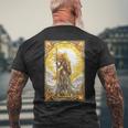 戦士の女神アテナ ギリシャ神話 タロットカード メンズTシャツ バックプリント 高齢者への贈り物