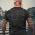 旅客機 Hud ヘッドアップ ディスプレイ 飛行機 パイロット フライトim Hud メンズTシャツ バックプリント 高齢者への贈り物