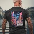 日本のストリートウェア レトロエステ 秋葉原 東京グラフィック メンズTシャツ バックプリント 高齢者への贈り物