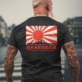 日本の戦艦武蔵旭日旗 メンズTシャツ バックプリント 高齢者への贈り物