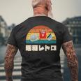 昭和レトロ Showa Era Retro Nostalgic メンズTシャツ バックプリント 高齢者への贈り物