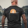 暗号、ビットコイン、イーサリアム、ブルラン。 メンズTシャツ バックプリント 高齢者への贈り物