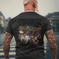 東京の夜景 メンズTシャツ バックプリント 高齢者への贈り物