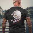 桜 花 満月 さくら 日本文化 メンズTシャツ バックプリント 高齢者への贈り物