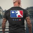 波動拳格闘スポーツリーグ-面白いアーケードゲーマー メンズTシャツ バックプリント 高齢者への贈り物