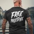 無料のパレスチナ抗議支援 ガザとエルサレムへのギフト メンズTシャツ バックプリント 高齢者への贈り物