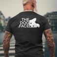 犬の顔のデザイン The Dog Face メンズTシャツ バックプリント 高齢者への贈り物