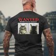 猫 ロック Rock Wanted キジトラ レトロ おしゃれ 個性的 可愛い 面白い メンズTシャツ バックプリント 高齢者への贈り物