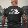 猫の顔 猫デザイン メンズTシャツ バックプリント 高齢者への贈り物