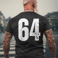 番号 64 メンズTシャツ バックプリント 高齢者への贈り物