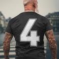 番号4 Fourports アスレチック チーム ジャージー バーシティ ユニフォーム メンズTシャツ バックプリント 高齢者への贈り物