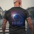 皆既日食 2024 メンズTシャツ バックプリント 高齢者への贈り物