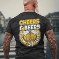 私の51歳に乾杯とビールビールメン51歳の誕生日 メンズTシャツ バックプリント 高齢者への贈り物