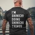 私はhinichiです。Shinichi が行うことを行う。 メンズTシャツ バックプリント 高齢者への贈り物