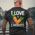 私はニンジンが大好き メンズTシャツ バックプリント 高齢者への贈り物